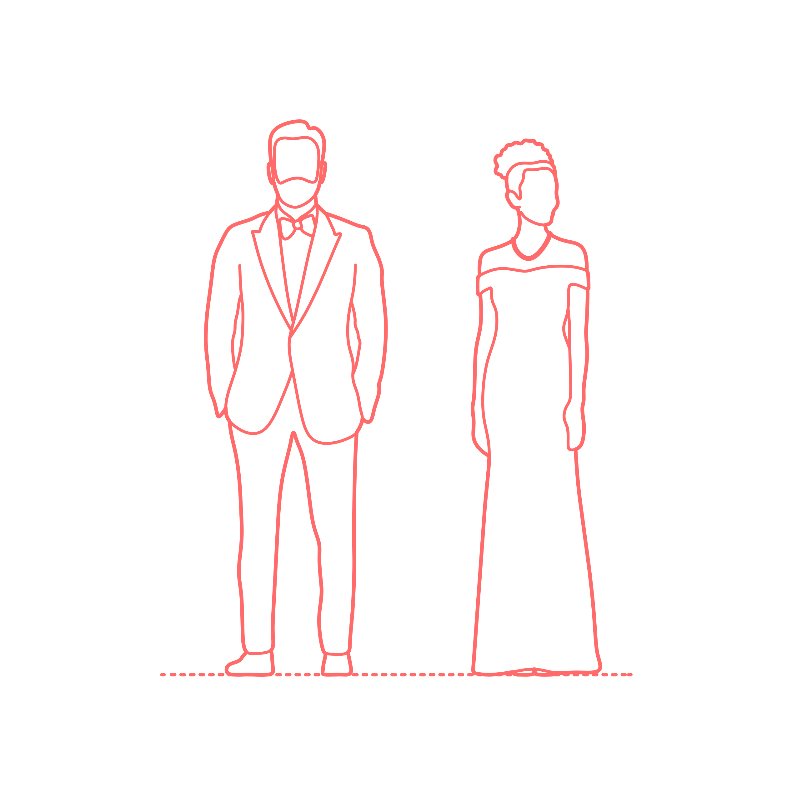 Humans Uses Functions Formal Attire Outline Icon Svg Set Free Vectors